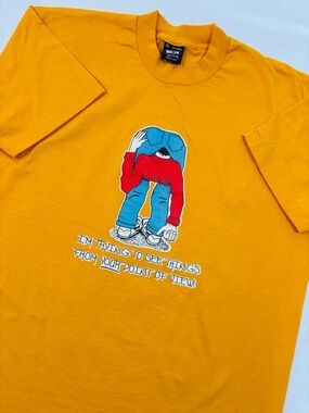 Vintage Comedy Graphic Single Stitch Short Sleeve Tee